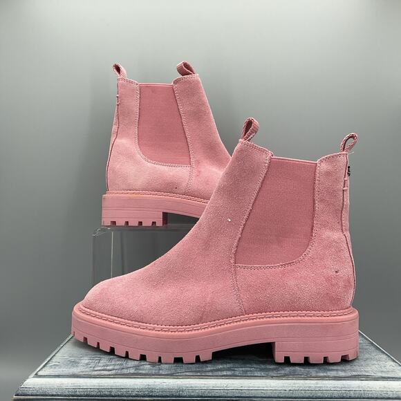 NEW Sam Edelman Girl’s Laguna Chelsea Boots Pink Size 3 - Picture 1 of 10